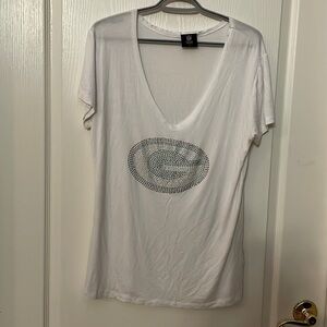 NFL Apparel Green Bay Packers bling t shirt size L